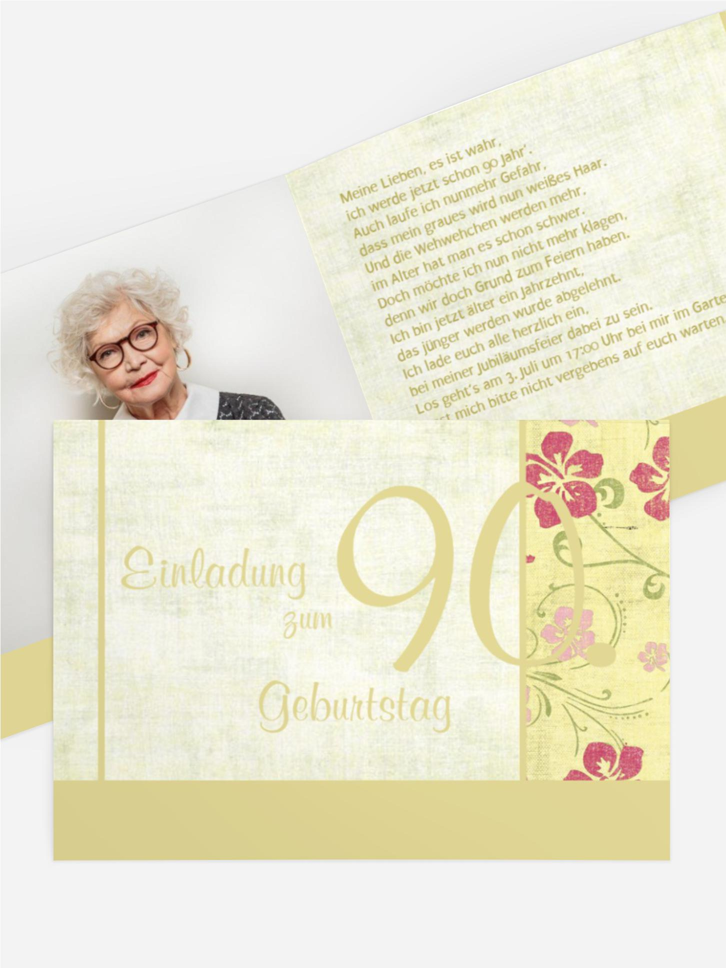 Einladung zum Geburtstag Hibiskus 90 Foto