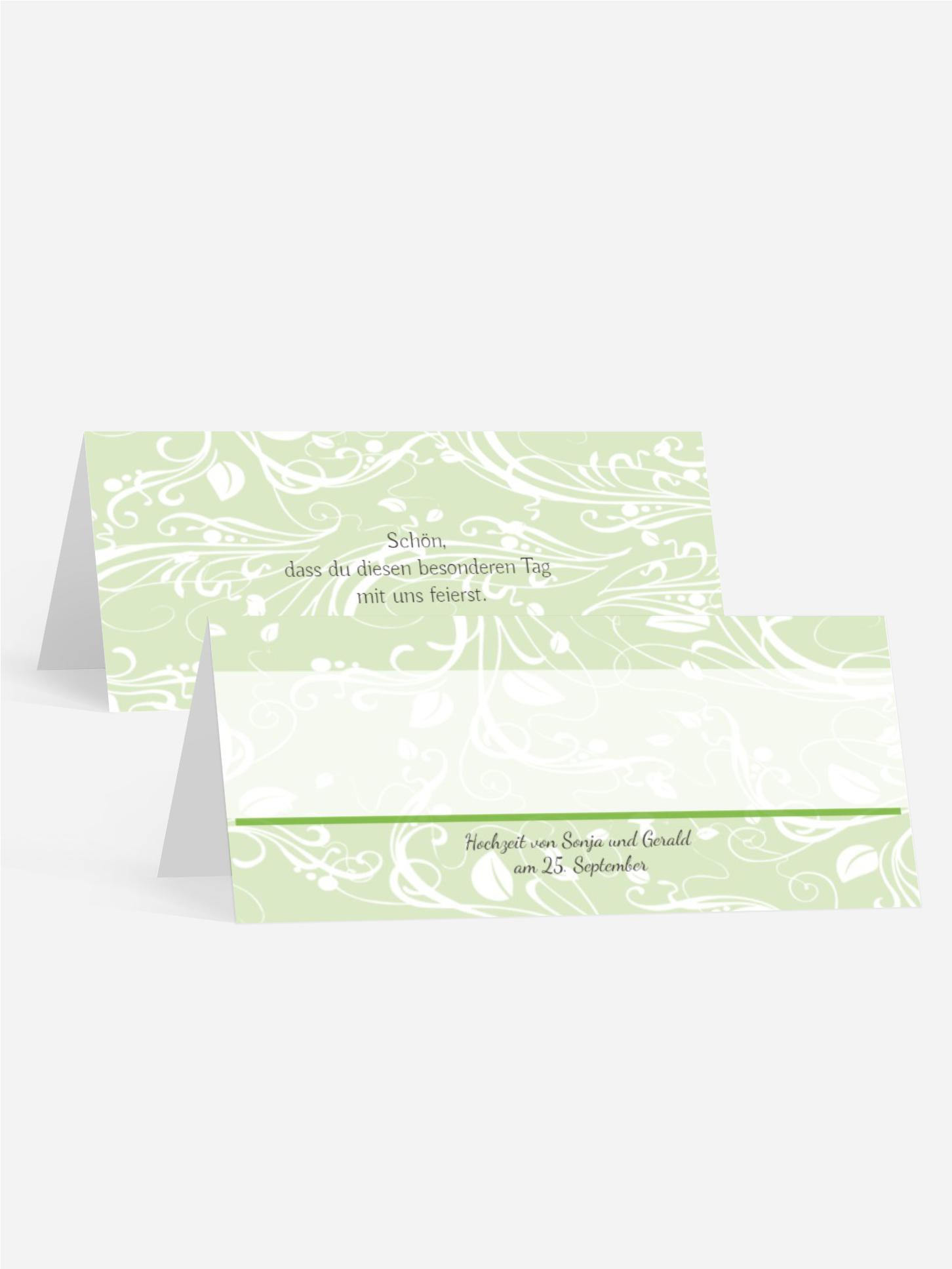 Tischkarte Blättertraum