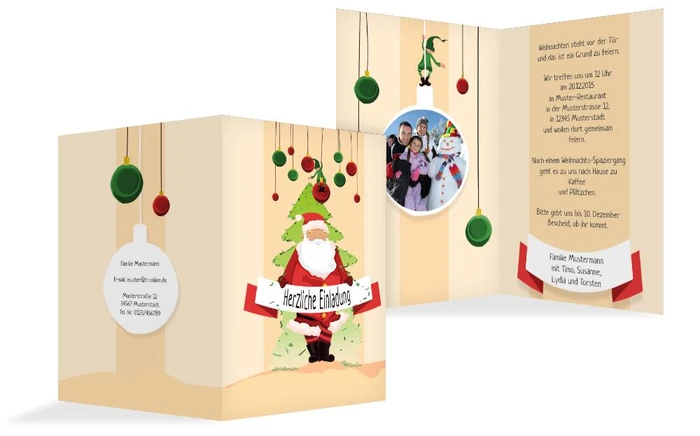 Foto Weihnachtseinladung Wichtel 