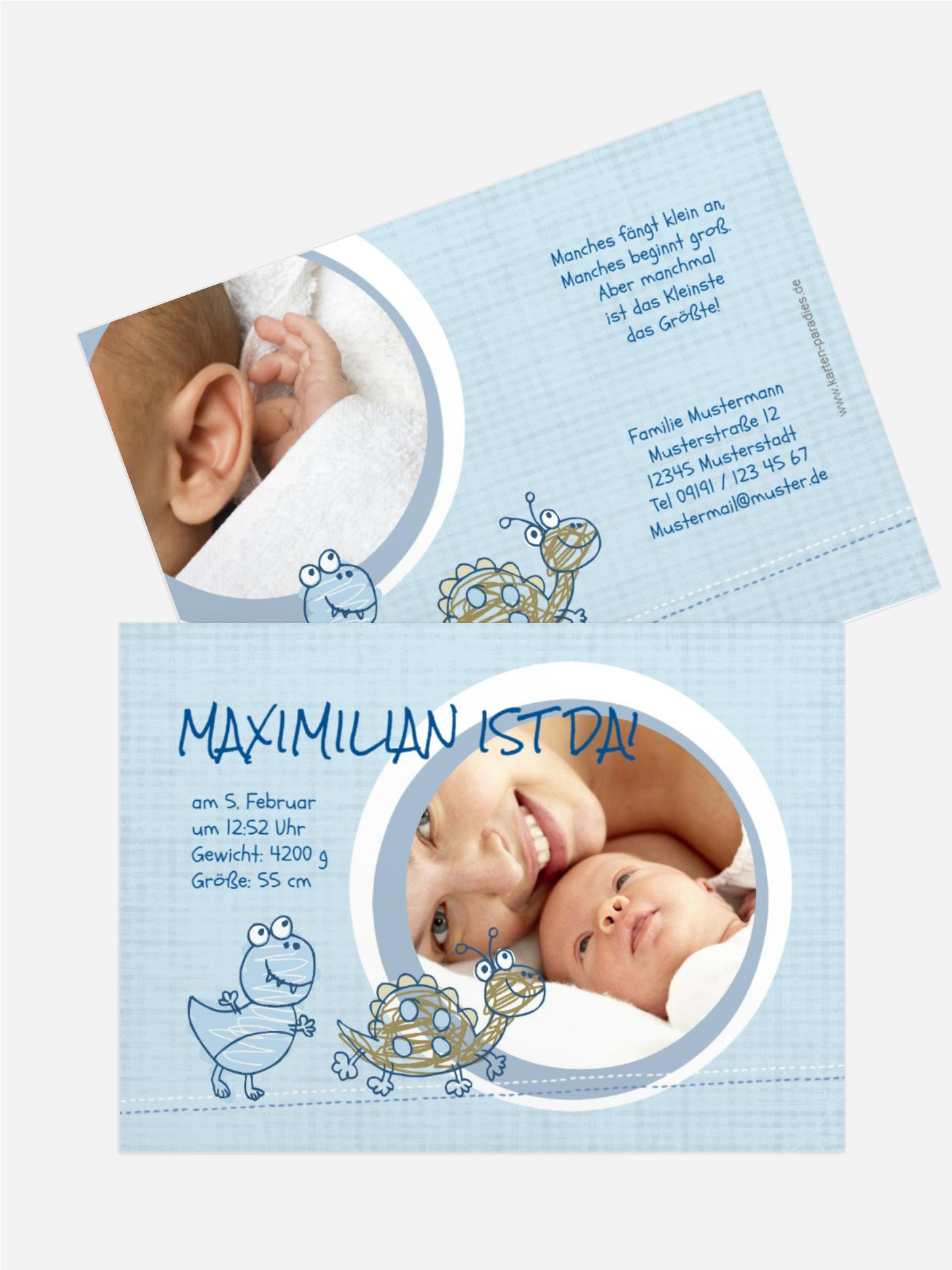 Geburtskarte Schildi