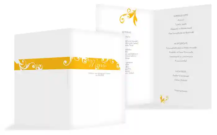 Menükarte Squiggle Square