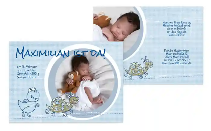 Geburtskarte Schildi