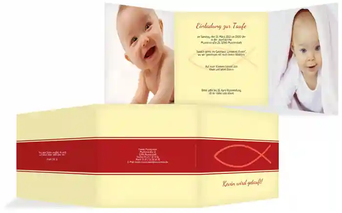 Einladung zur Taufe Fisch