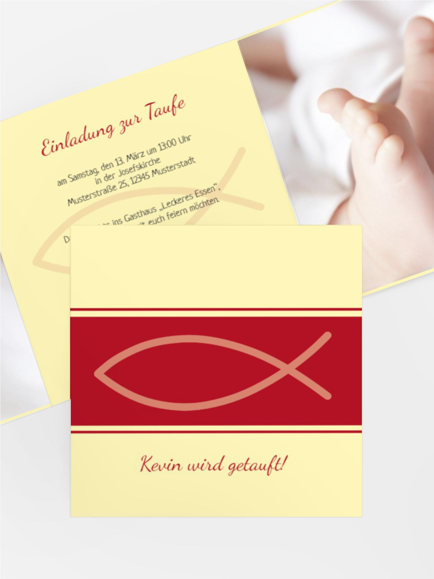 Einladung zur Taufe Fisch