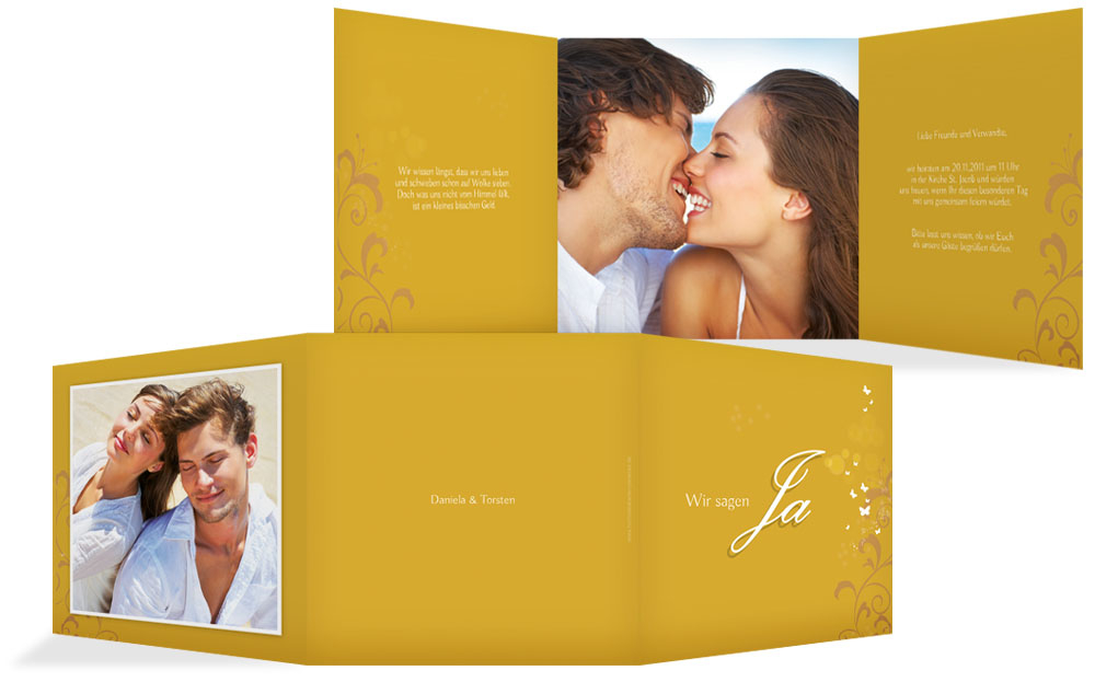 Hochzeitseinladungskarte 3 Glücksgriff Hochzeitseinladungskarte 3 Glücksgriff