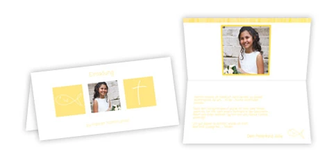 Einladungskarte Kommunion_White