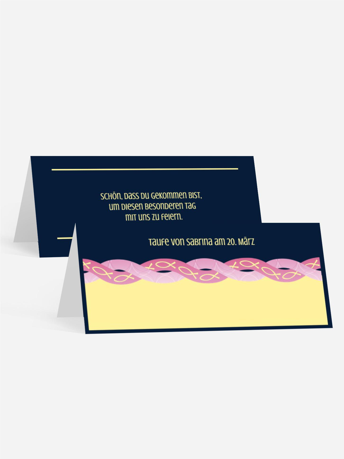 Taufe Tischkarte Ichthys