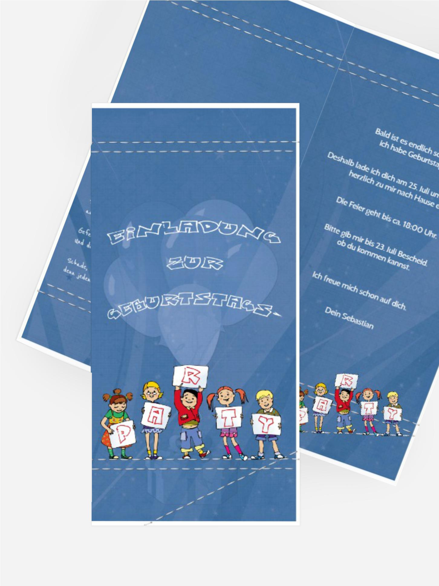 Geburtstagseinladung Party Kids