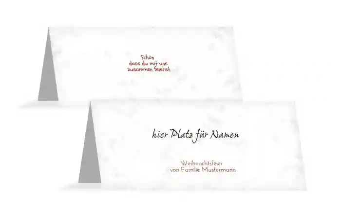 Tischkarte Weihnachten Schriftkugel Tischkarte Weihnachten Schriftkugel