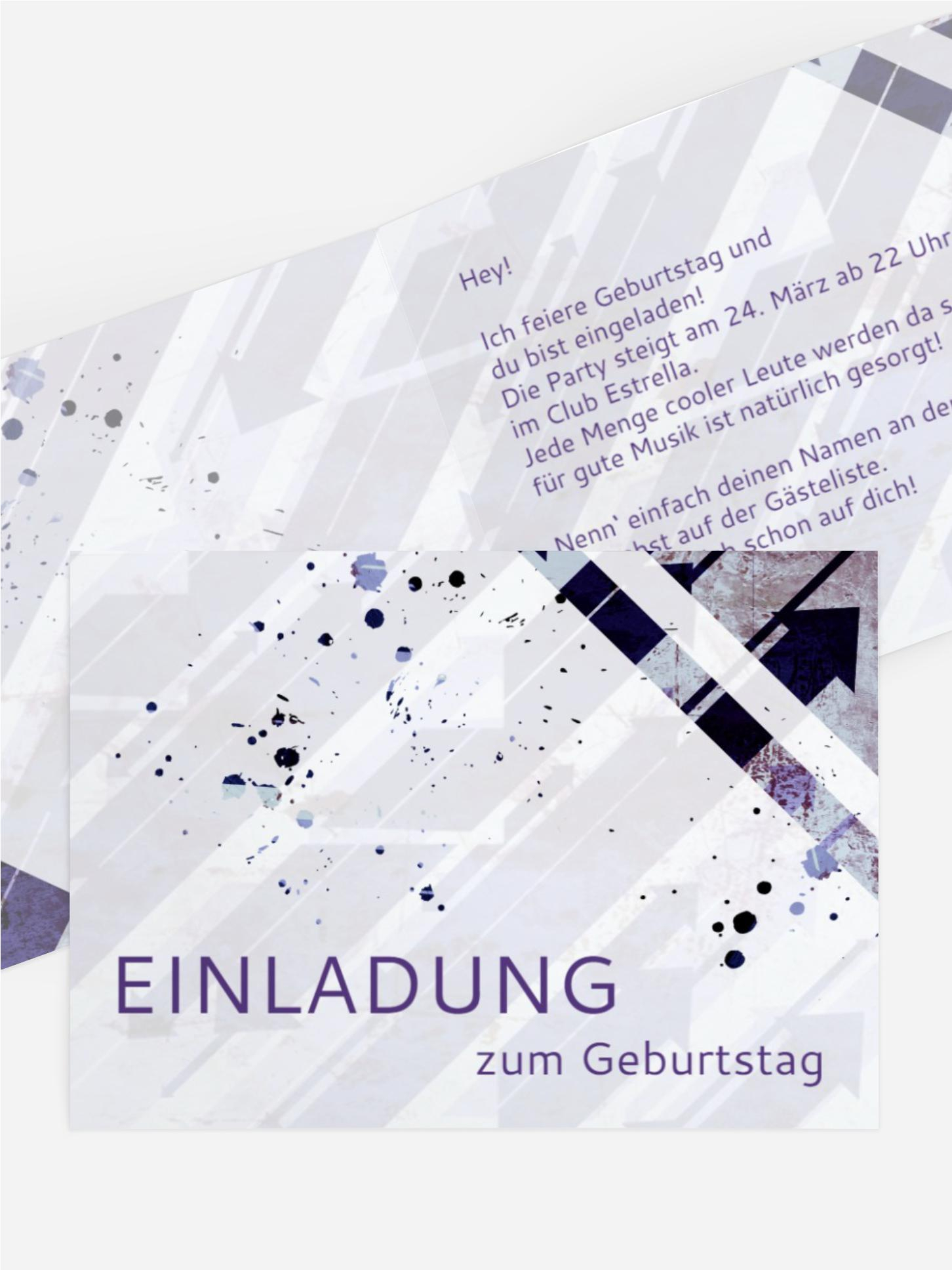 Einladung zum Geburtstag Direction