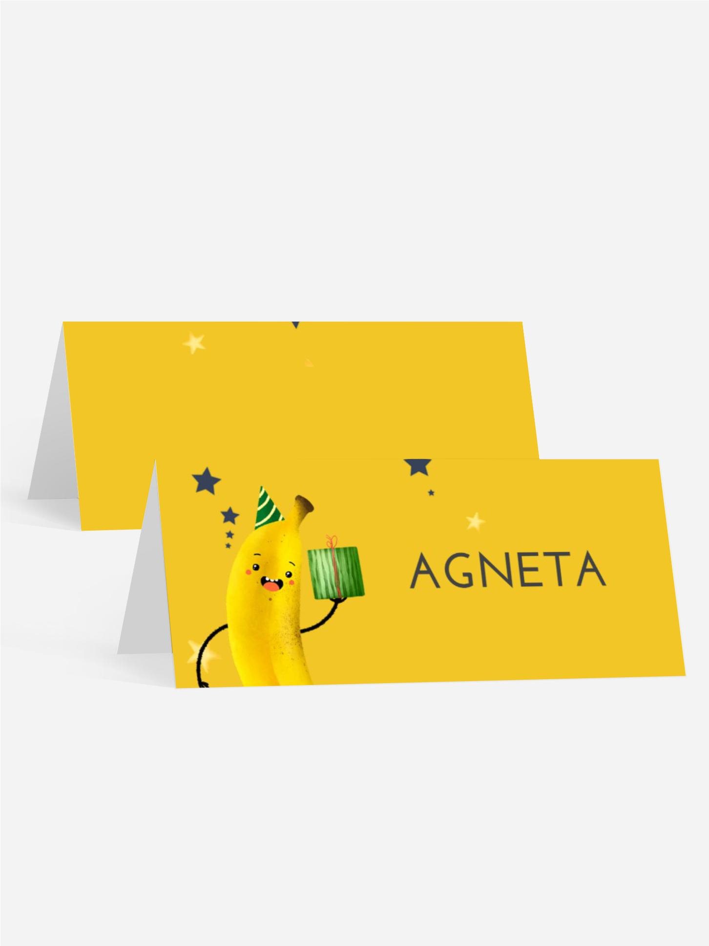 Tischkarte Jugendliche Geburtstag Fröhliche Banane Tischkarte Jugendliche Geburtstag Fröhliche Banane