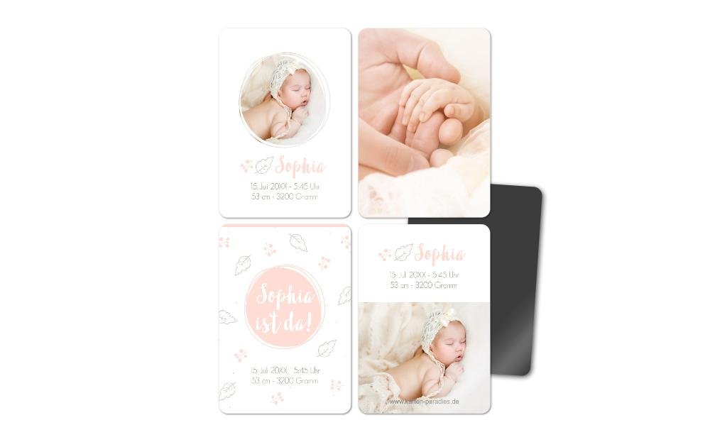 Fotomagnete zur Geburt Wildblumenwiese