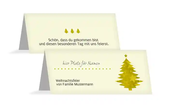 Tischkarte Weihnachten Bäumchen