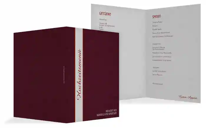 Menükarte Für immer