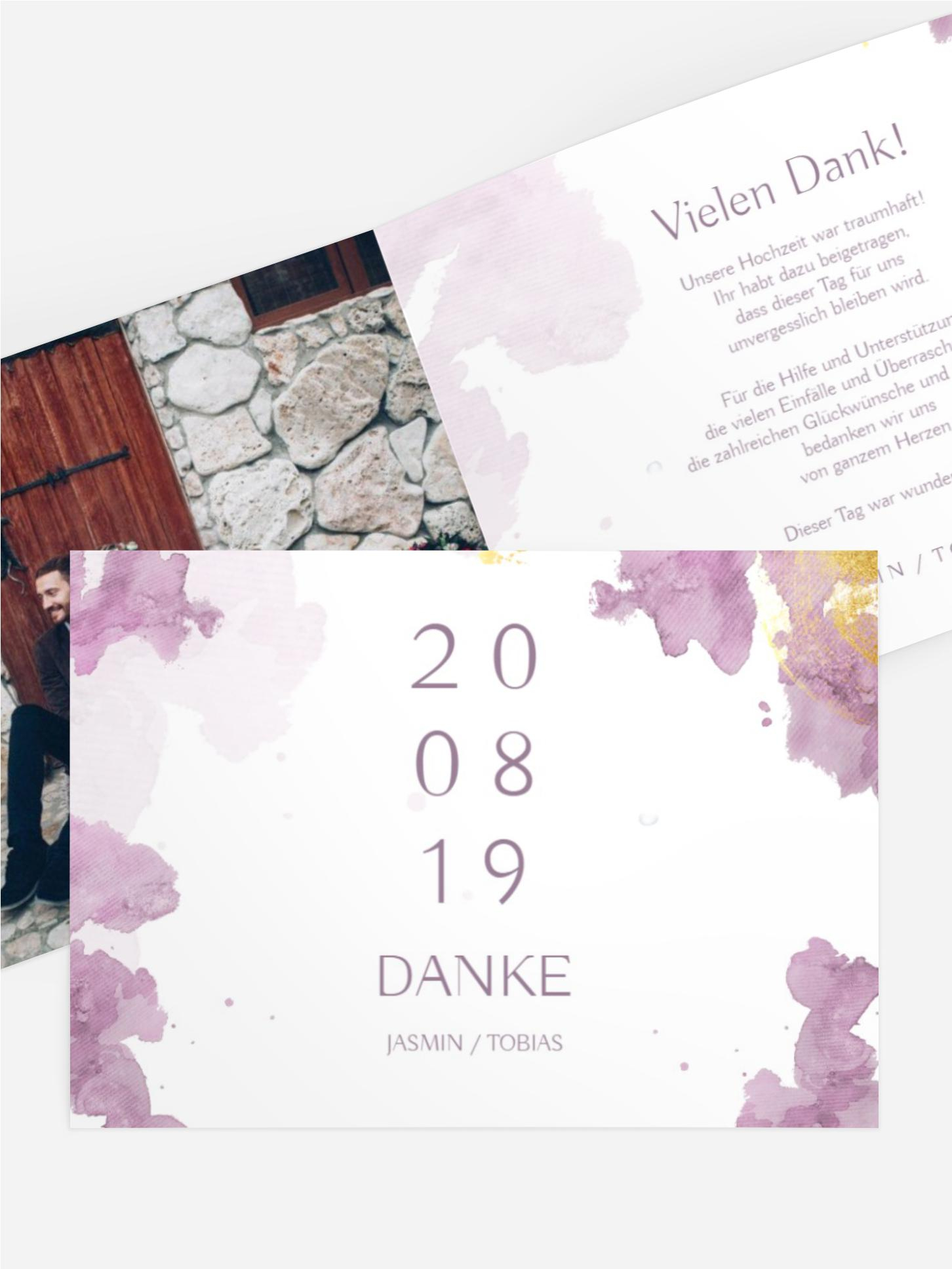 Dankeskarte Rosenstaub