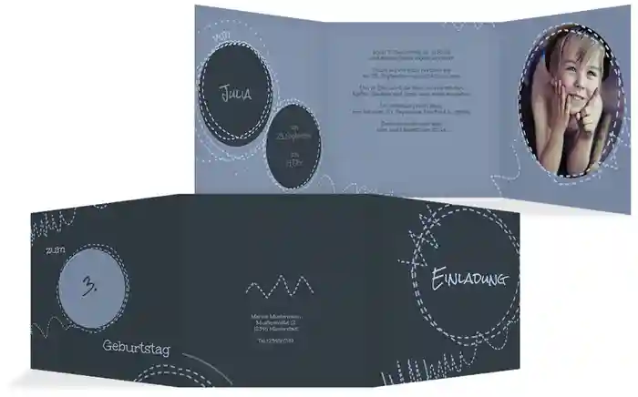 Geburtstagseinladung Flicken Foto