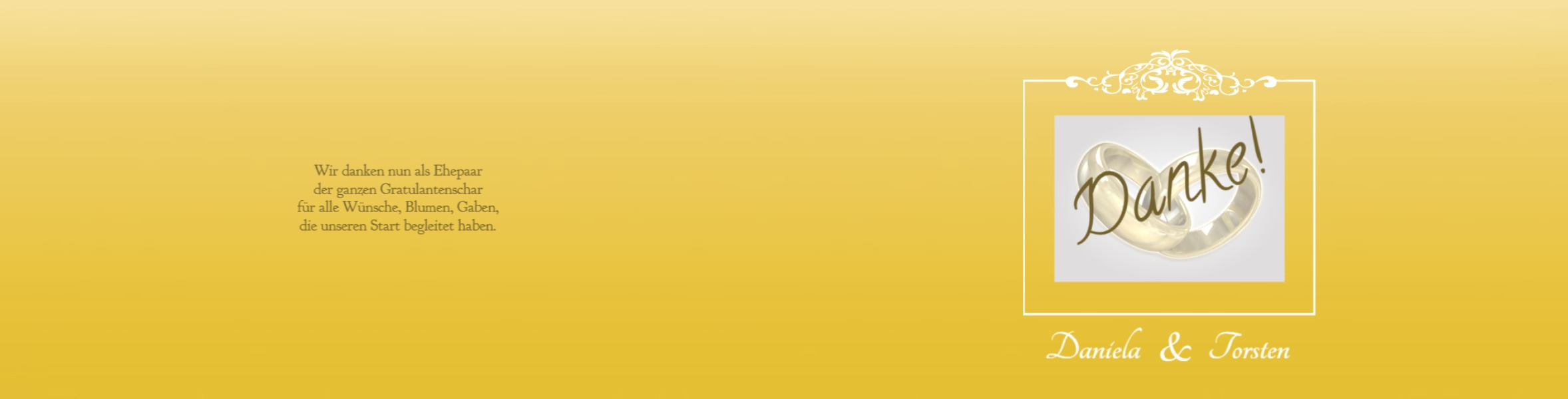 Dankeskarte DIN Ringetausch