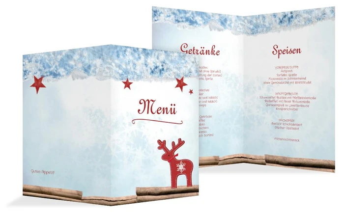 Weihnachten Menükarte Sternenhimmel