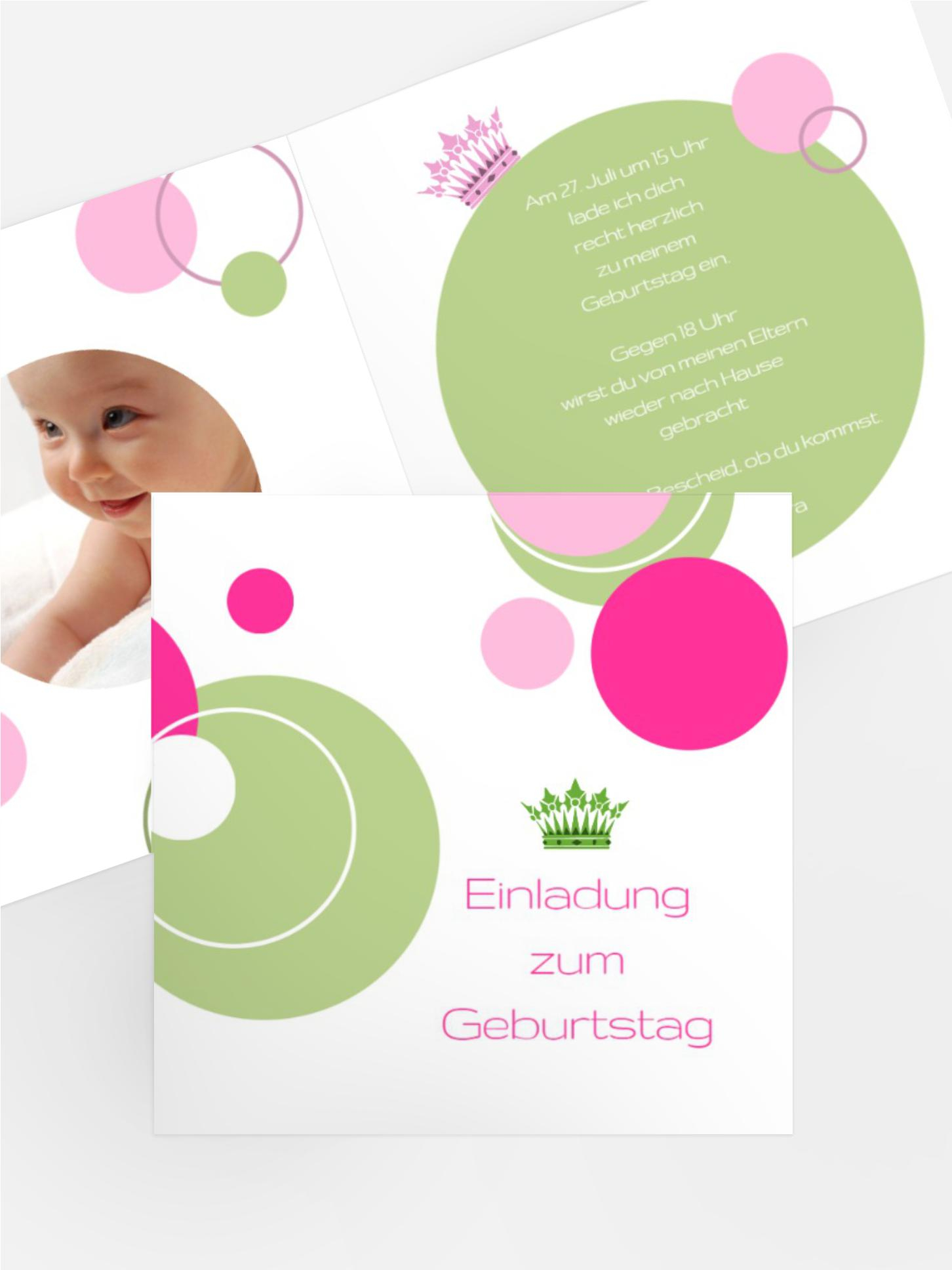 Einladungskarte Geburtstag Prinzessin Foto