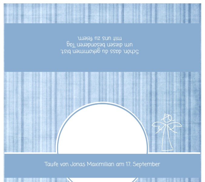 Tischkarte Streifentapete