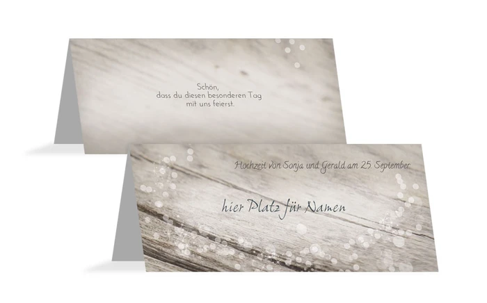 Tischkarte Hochzeit Eheringe