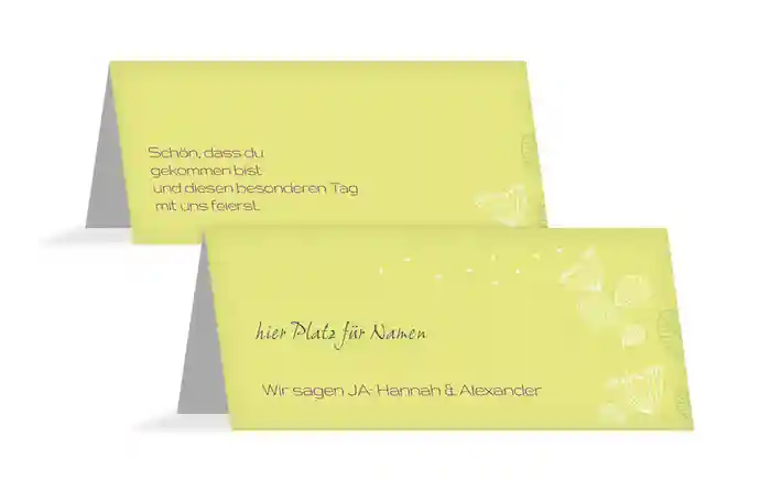 Tischkarte Pusteblume