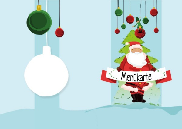 Weihnachtsmenükarte Wichtel