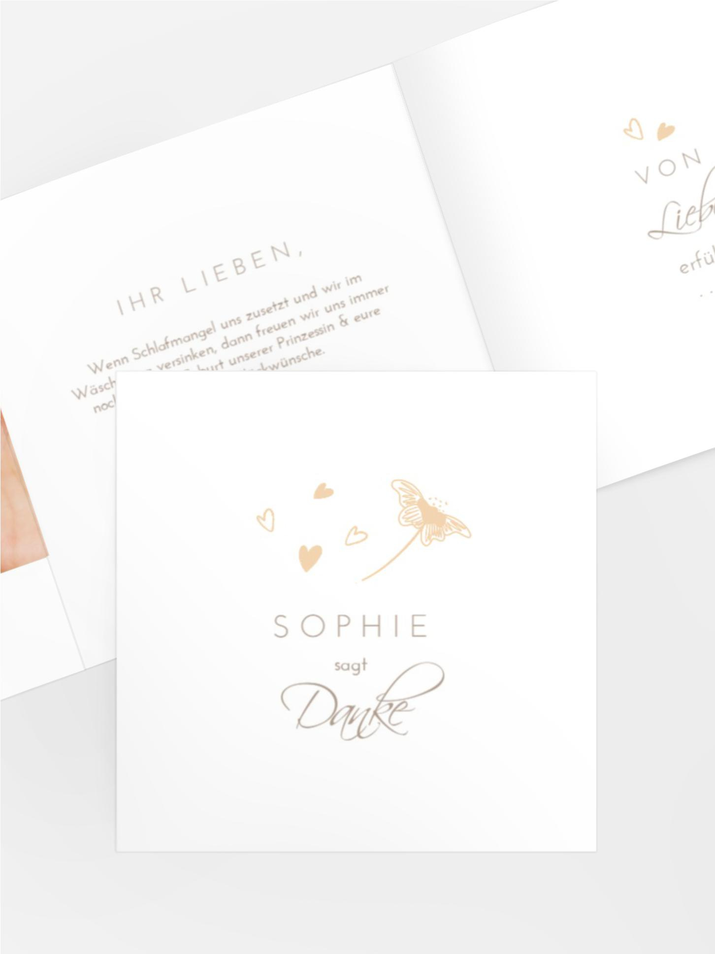 Baby Dankeskarte Rankenstrang