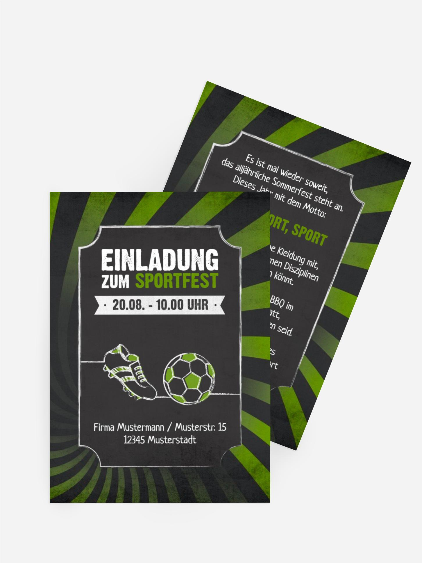 Einladung Sommerfest Retro Sport