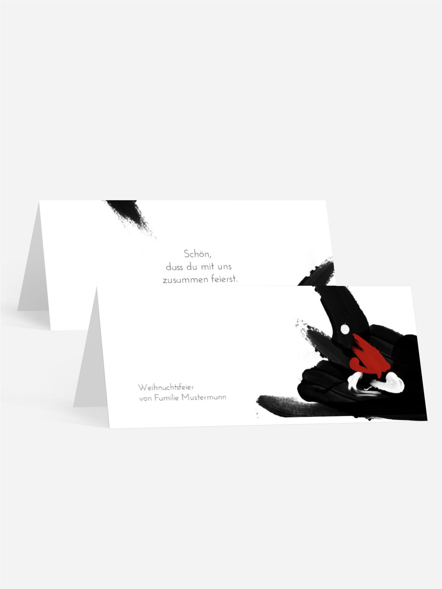 Weihnachts Tischkarte Farbenmütze