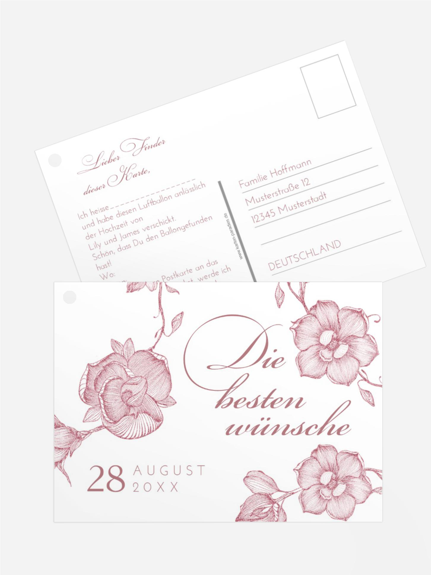 Ballonflugkarte Zarter Ast