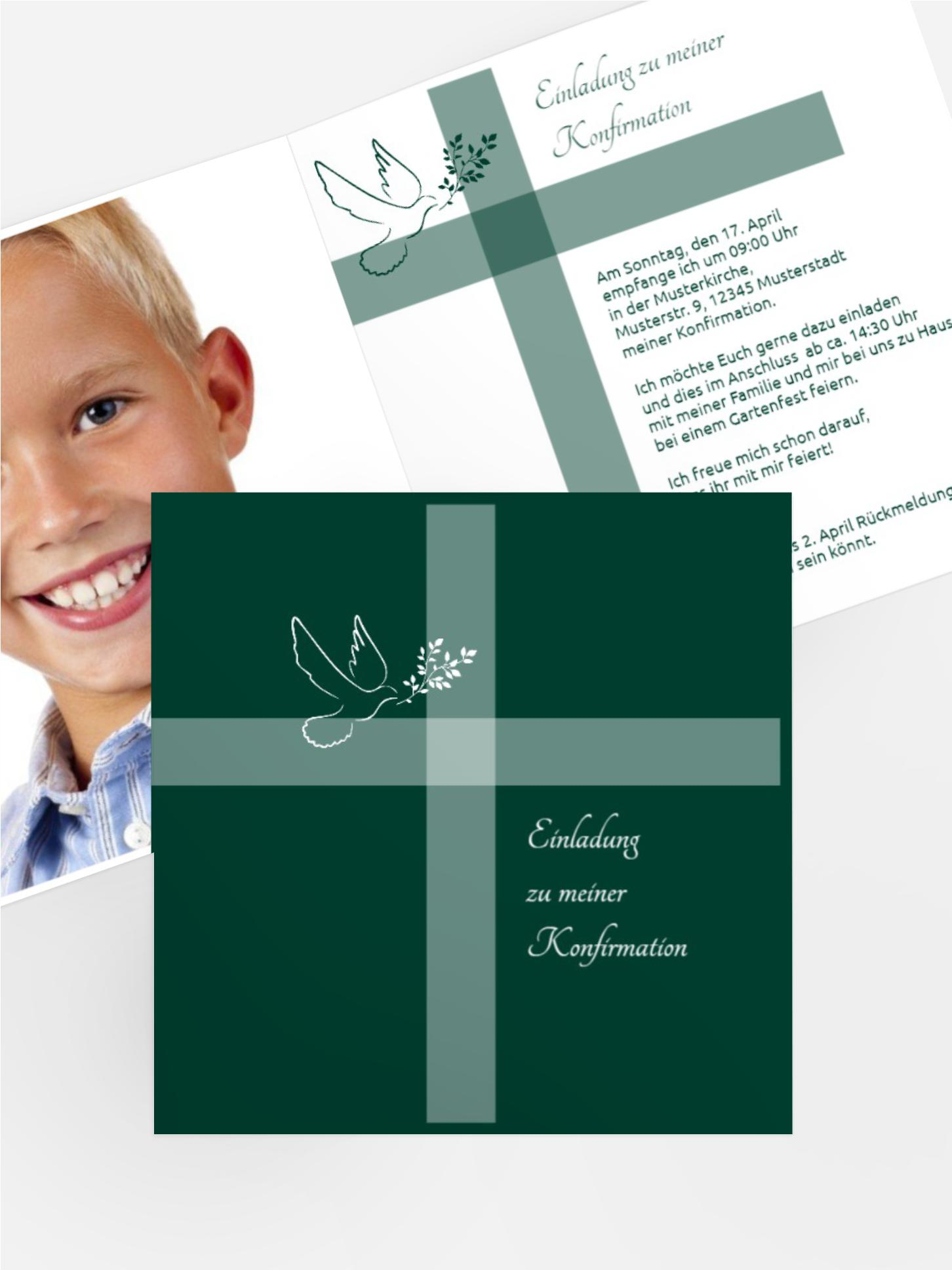 Einladung zur Konfirmation Glaubensbote