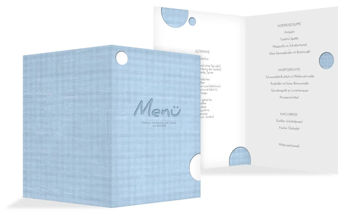 Menükarte wedding harmony