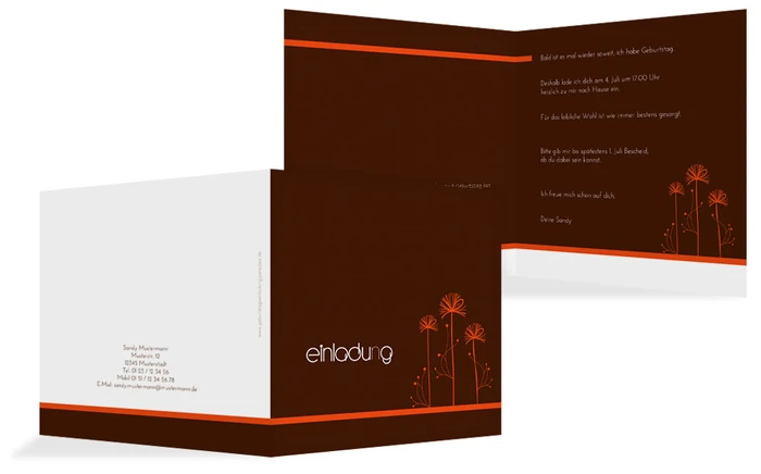 Geburtstagseinladung abstract flower