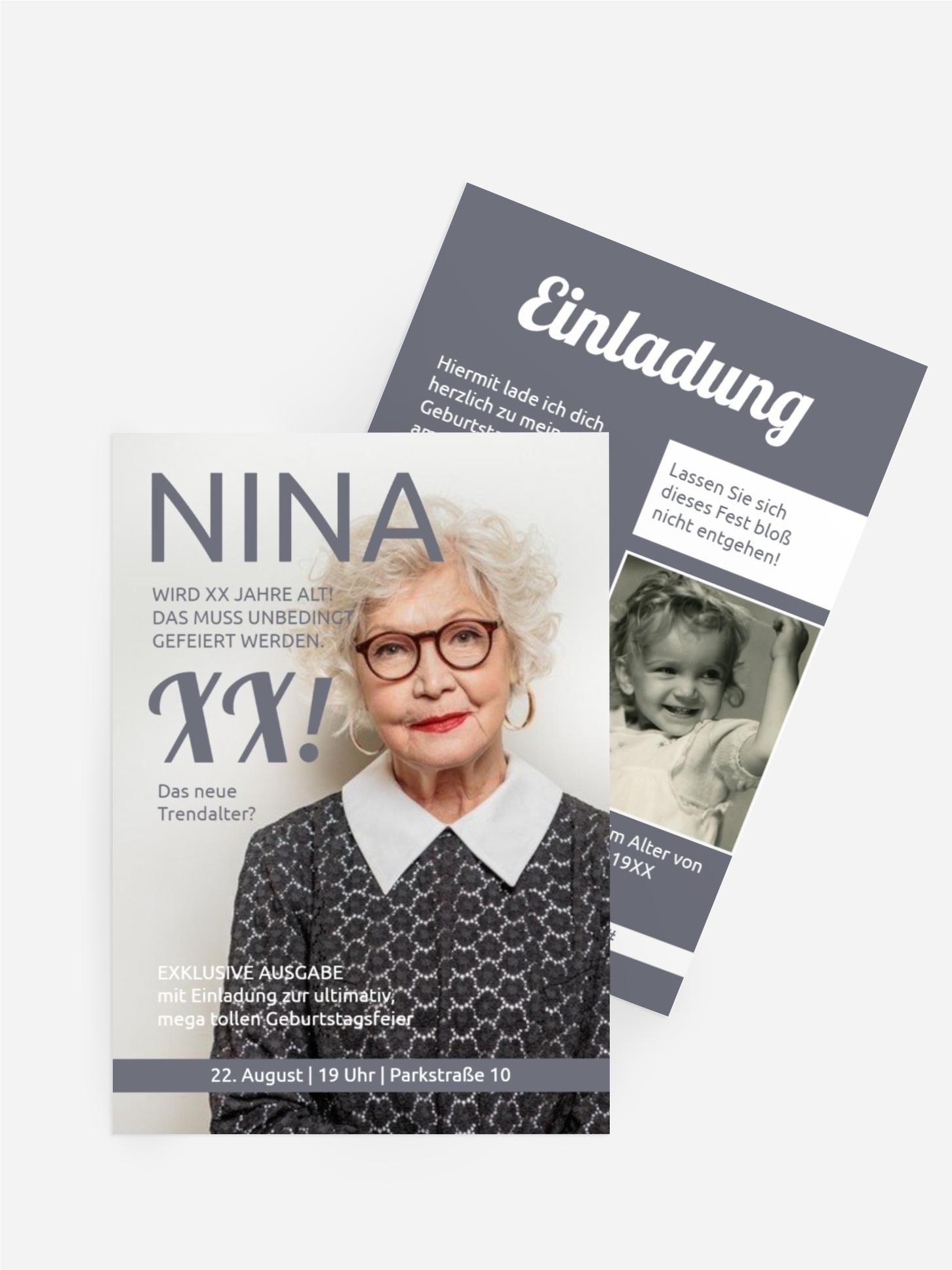 Geburtstagseinladung Magazin