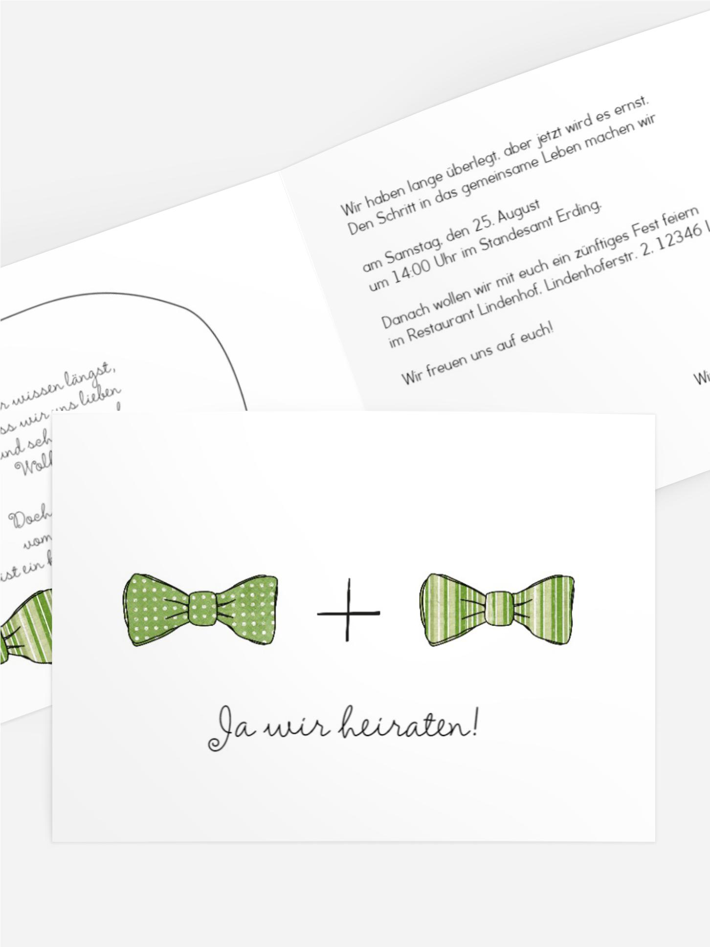 Hochzeitseinladung Fliegen