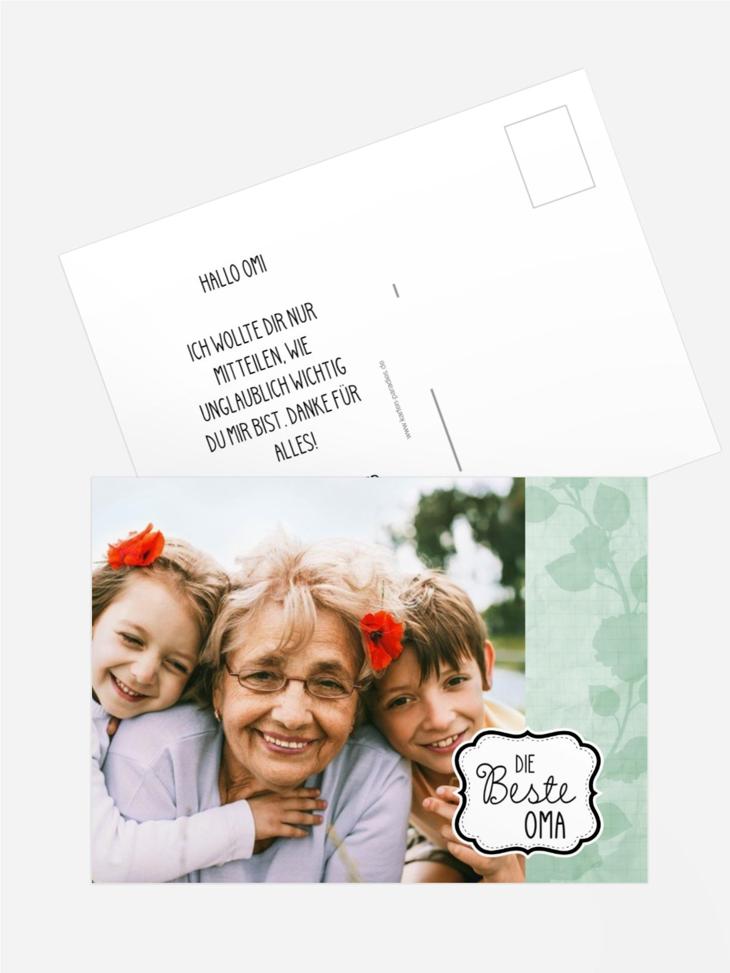 Fotospruchkarte Beste Oma