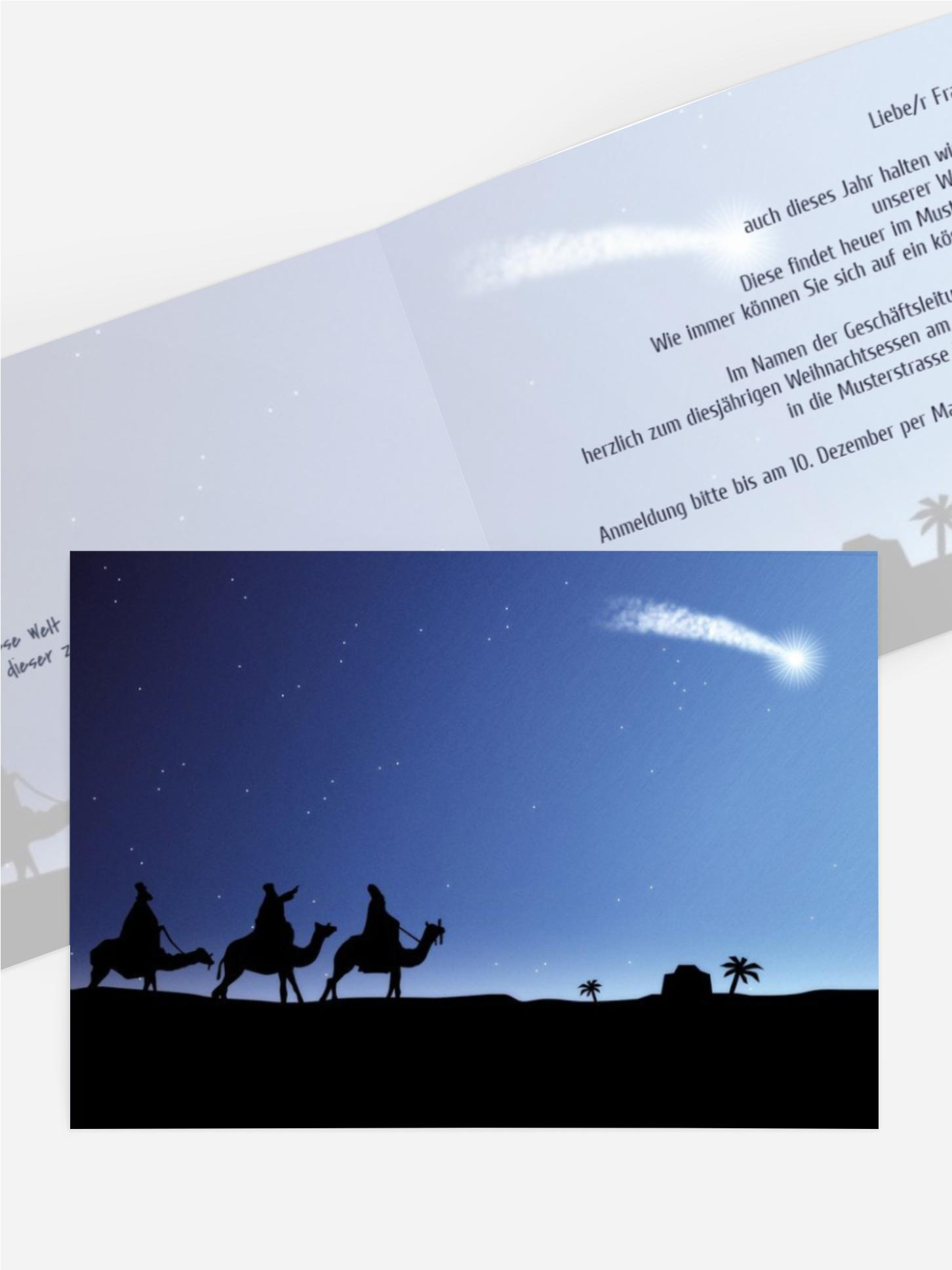 Weihnachten Einladungskarte Geschäftlich drei hl. Könige