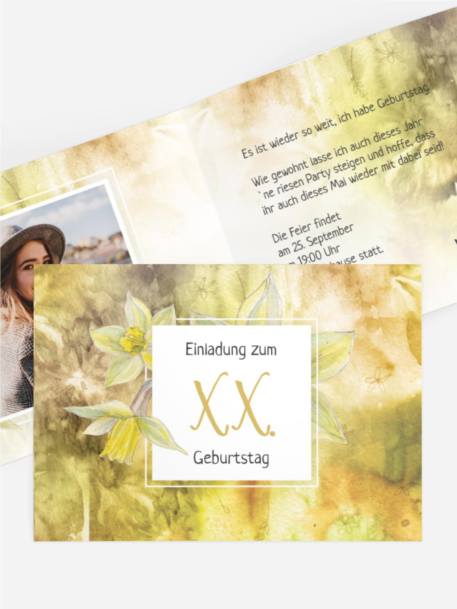 Geburtstagseinladung Flowertimeflow