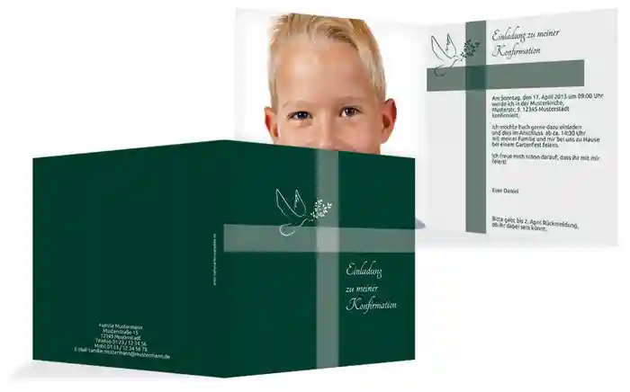 Einladung zur Konfirmation Glaubensbote