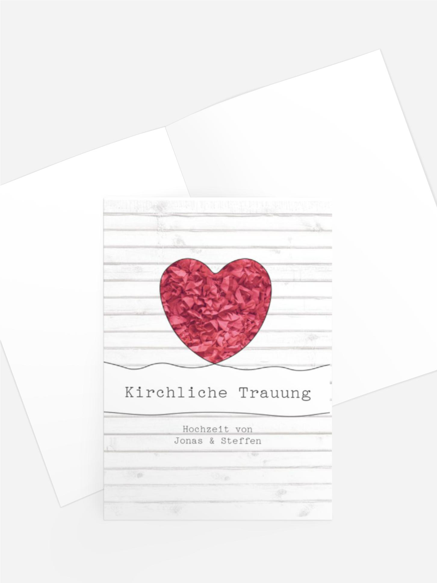 Kirchenheft Umschlag zur Hochzeit Mr+Mr
