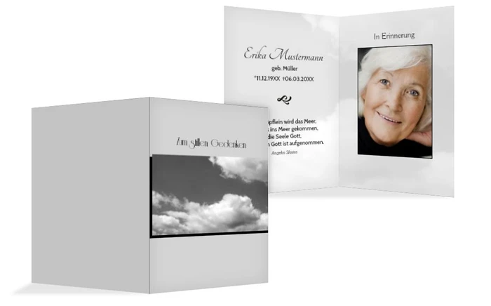 Sterbebildkarte Wolkenhimmel 2