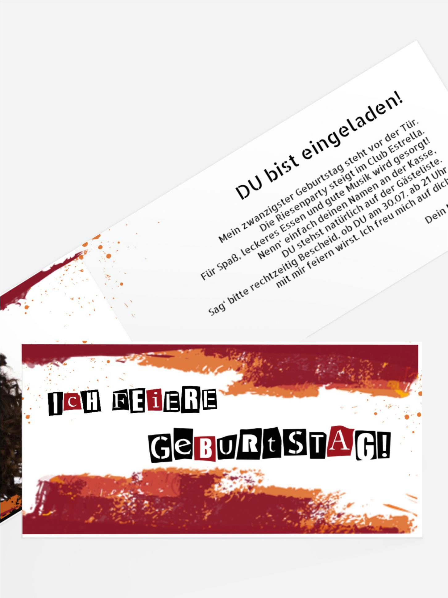 Geburtstagseinladung Fancy Letters Foto