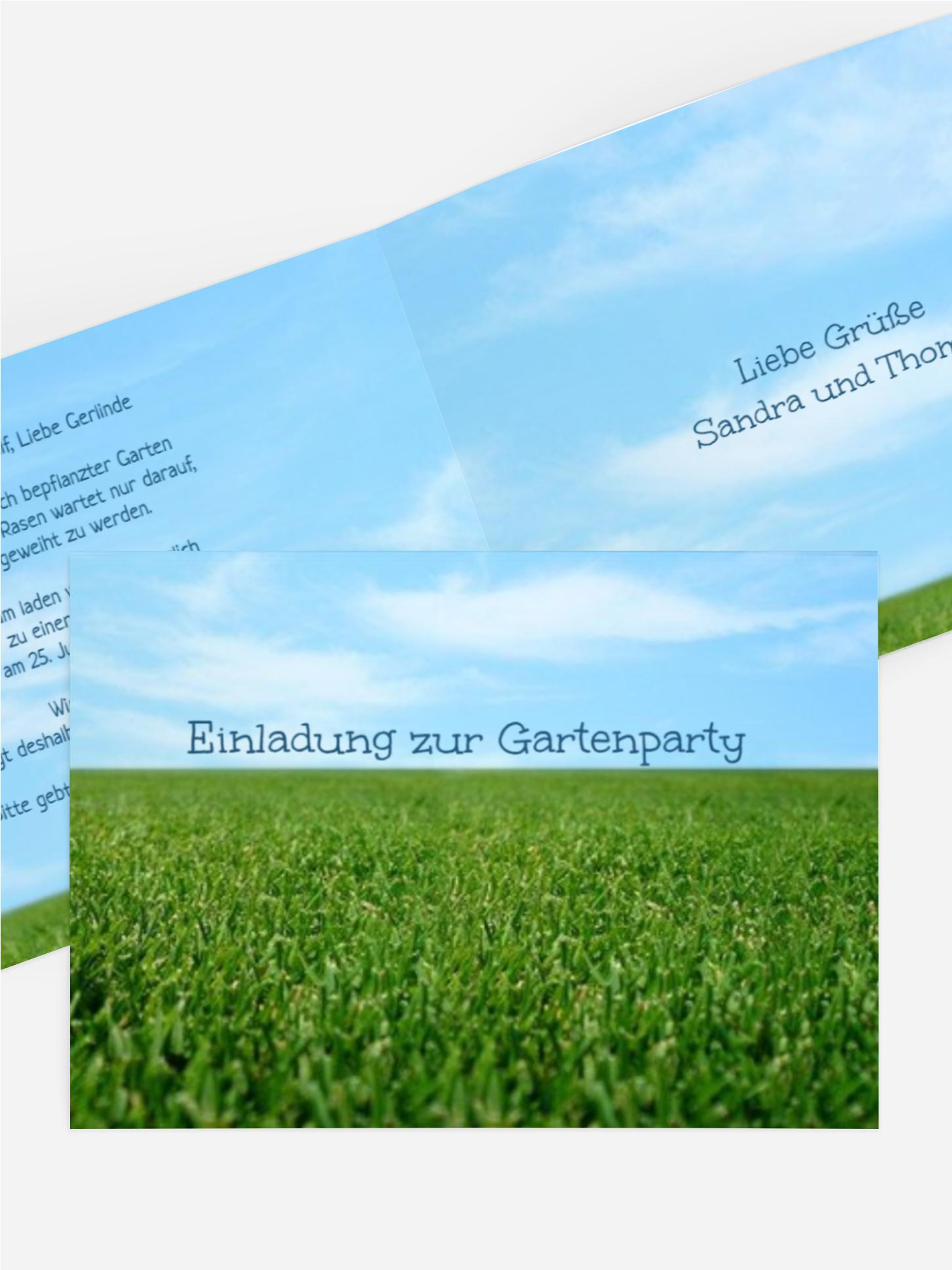 Sommerfest Einladung Saftiger Rasen