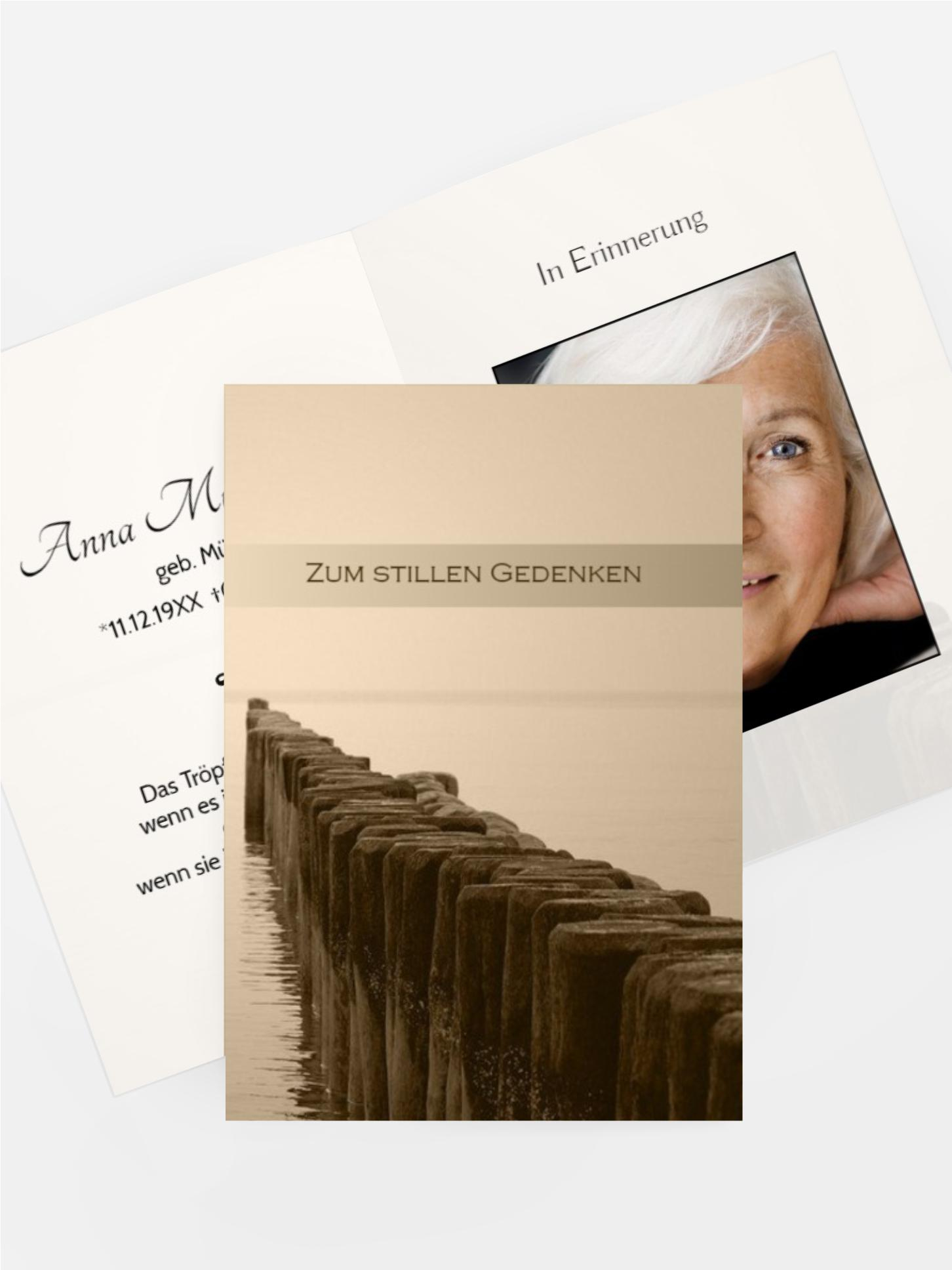 Sterbebildkarte Steg