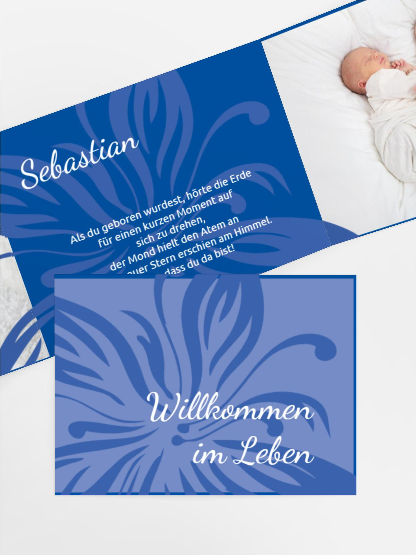 Geburtskarte Blume