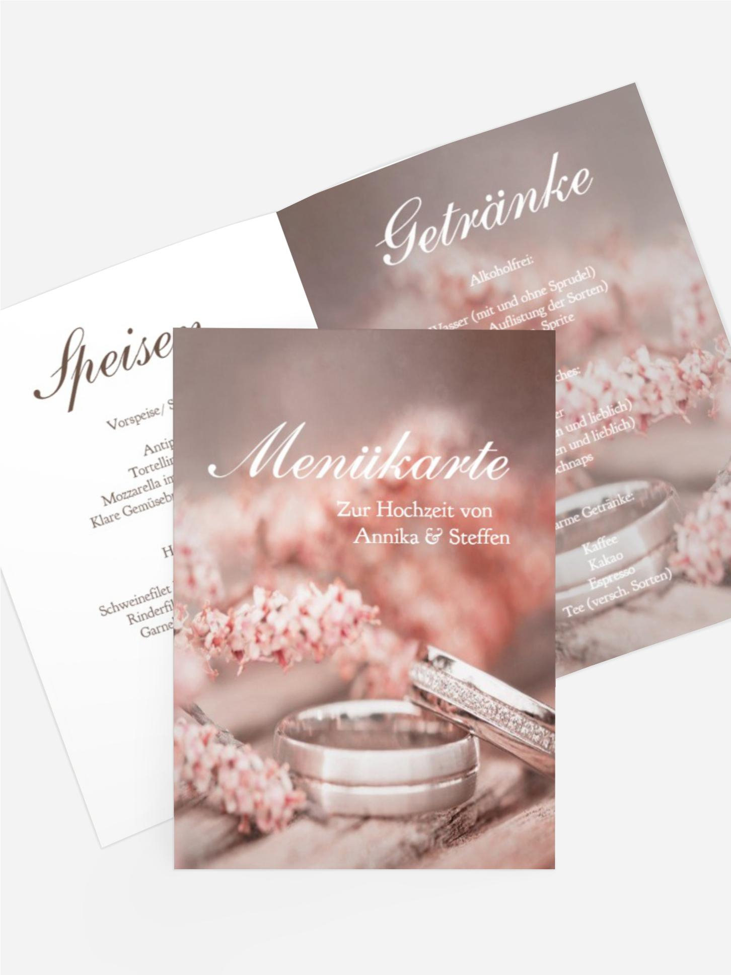 Menükarte Ringe
