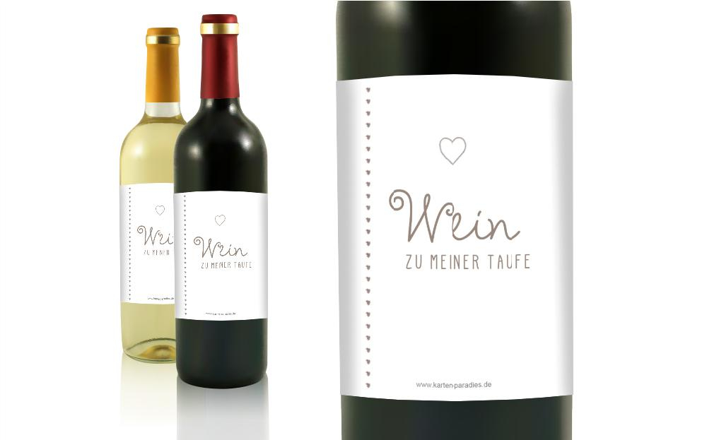 Flaschenetikett Taufe Baby-Parameter