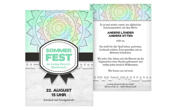 Sommerfest Einladung Psychedelic