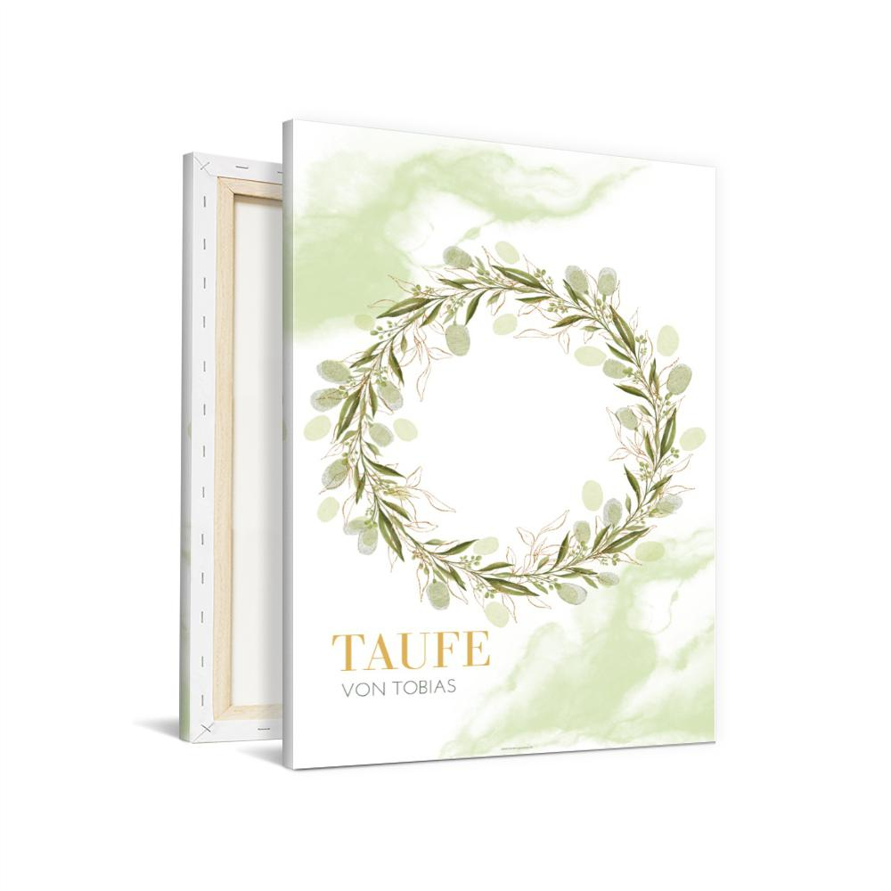 Fingerabdruck Leinwand Gold und Natur